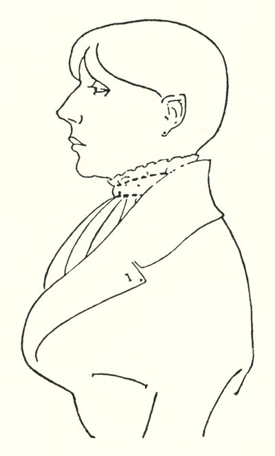 Retrato de sí mismo (contorno) de Aubrey Beardsley